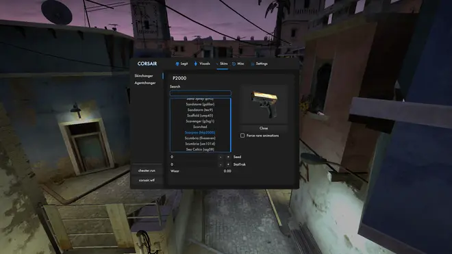 Corsair - популярный CSGO чит от форума Cheater.fun