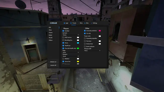 Corsair - популярный CSGO чит от форума Cheater.fun