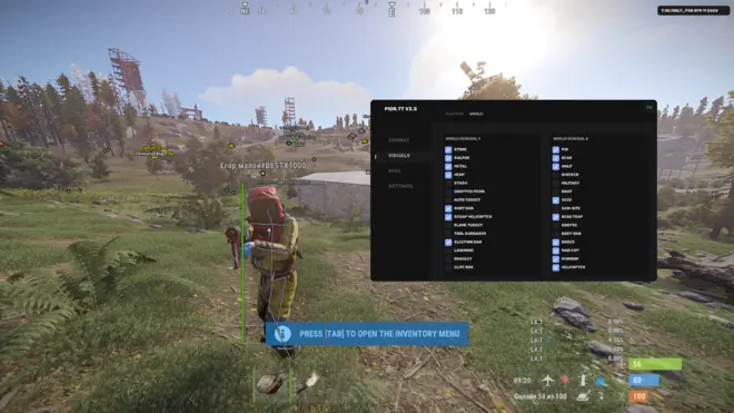 Dast.TT - NoFall, Combat, Fake Admin чит для Rust Pirate (Кряк)