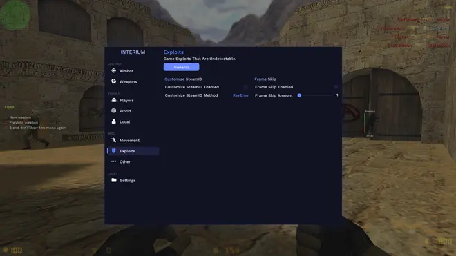 Interium - HvH чит на КС 1.6 (Кряк)