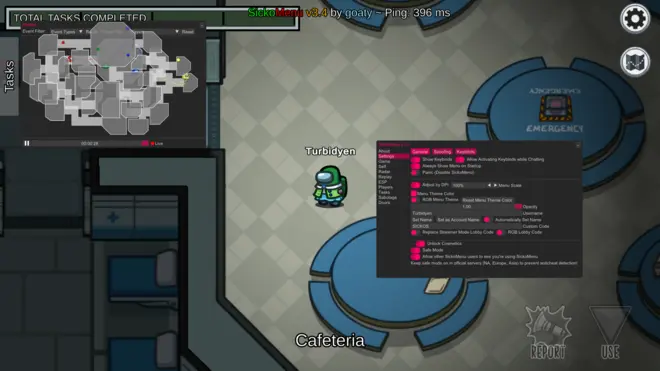 SickoMenu - Radarhack, Tasks, Doors, FakeImpostor чит для AmongUs