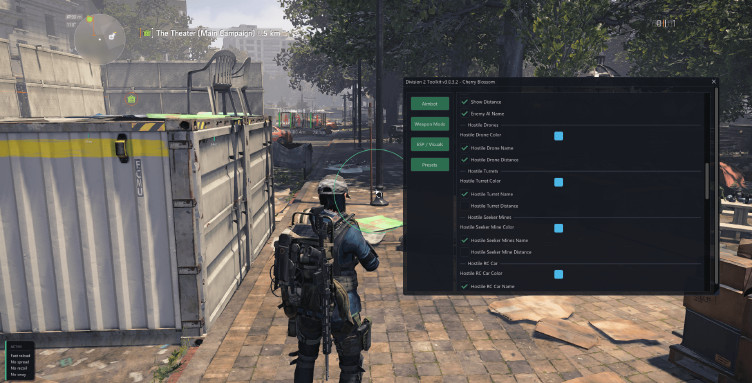 TD2Toolkit - Бесплатный Internal чит на The Division 2 с поддержкой DirectX 11 и 12